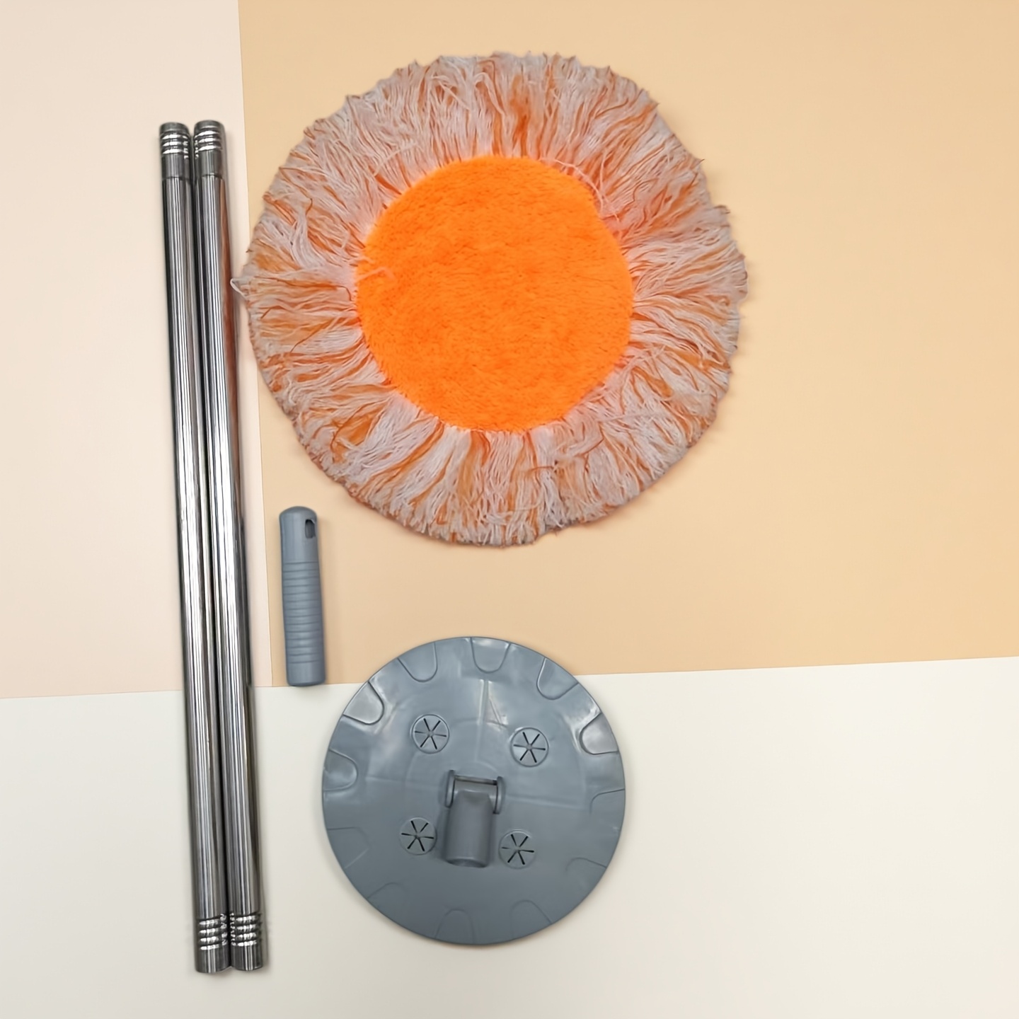 TEMU 1pc, Ceiling Mop, Dusting Mop, Flexible Rotating Floor Mop, Wall Mop, Dry And Wet Dual-use Mop, Floor Wall Tile Glass Window Car Cleaning Mop,