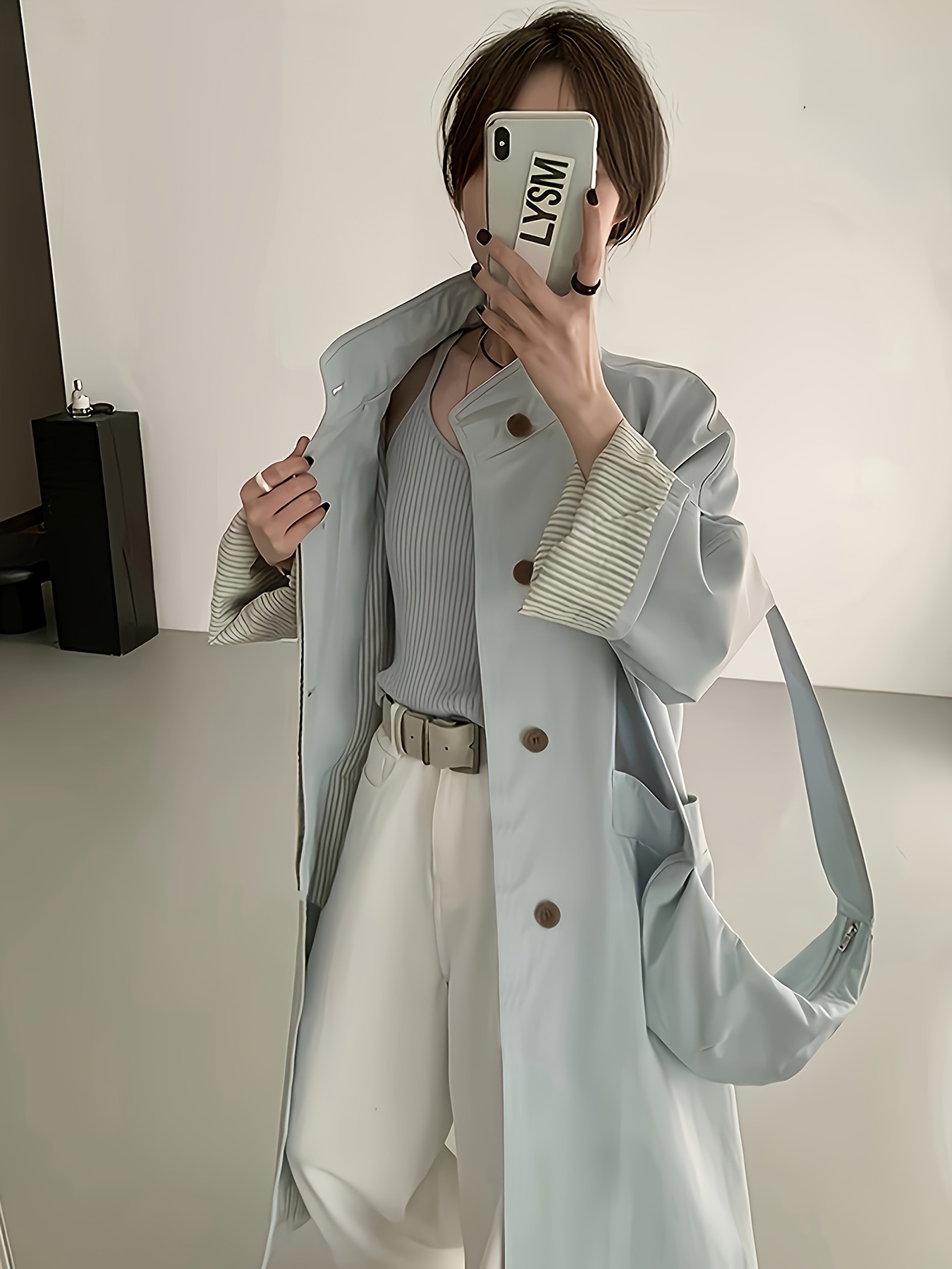 Trench Coat Court Femme En Laine – Manteau D'hiver élégant, Double Boutonnage, Pour Transition Automne/hiver Décontracté - 6