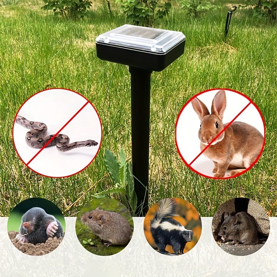 Solarbetriebener Ultraschall-Vibrations-Maus-Abwehrgert,  Outdoor-Garten-Schdlingsbekmpfung, fr Garten, Villa, Rasen,  Maus-Bekmpfung, Schlangen-Bekmpfung, Insekten-Bekmpfung