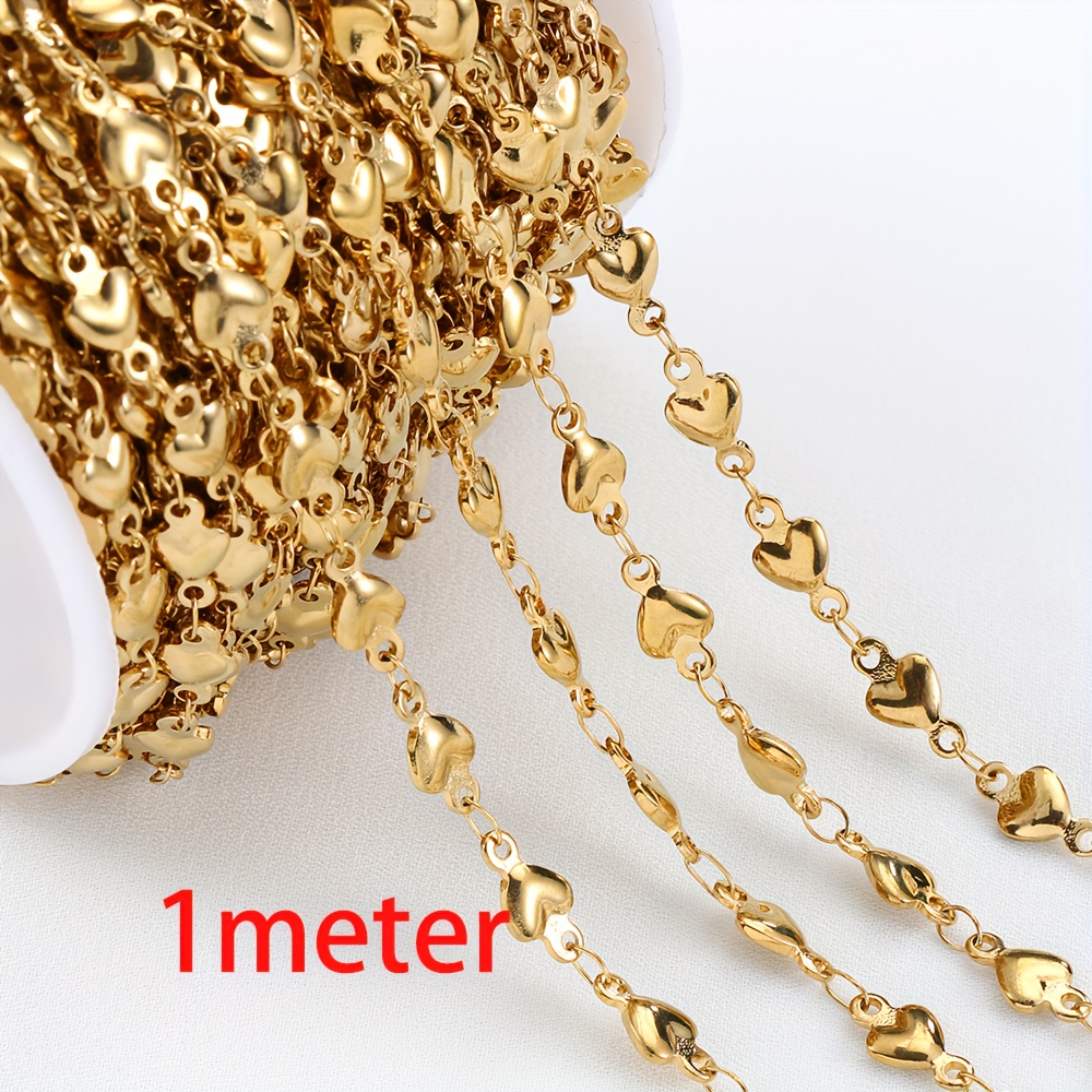 Image of 1 Meter Stainless Steel Chain 5cm Small Chain For Jewelry Making Ladies Necklace Bracelet Additions