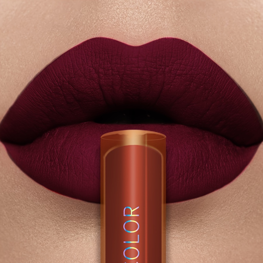 long lasting matte lip glaze in rich burgundy waterproof non sticky formula ideal for   types   beginners