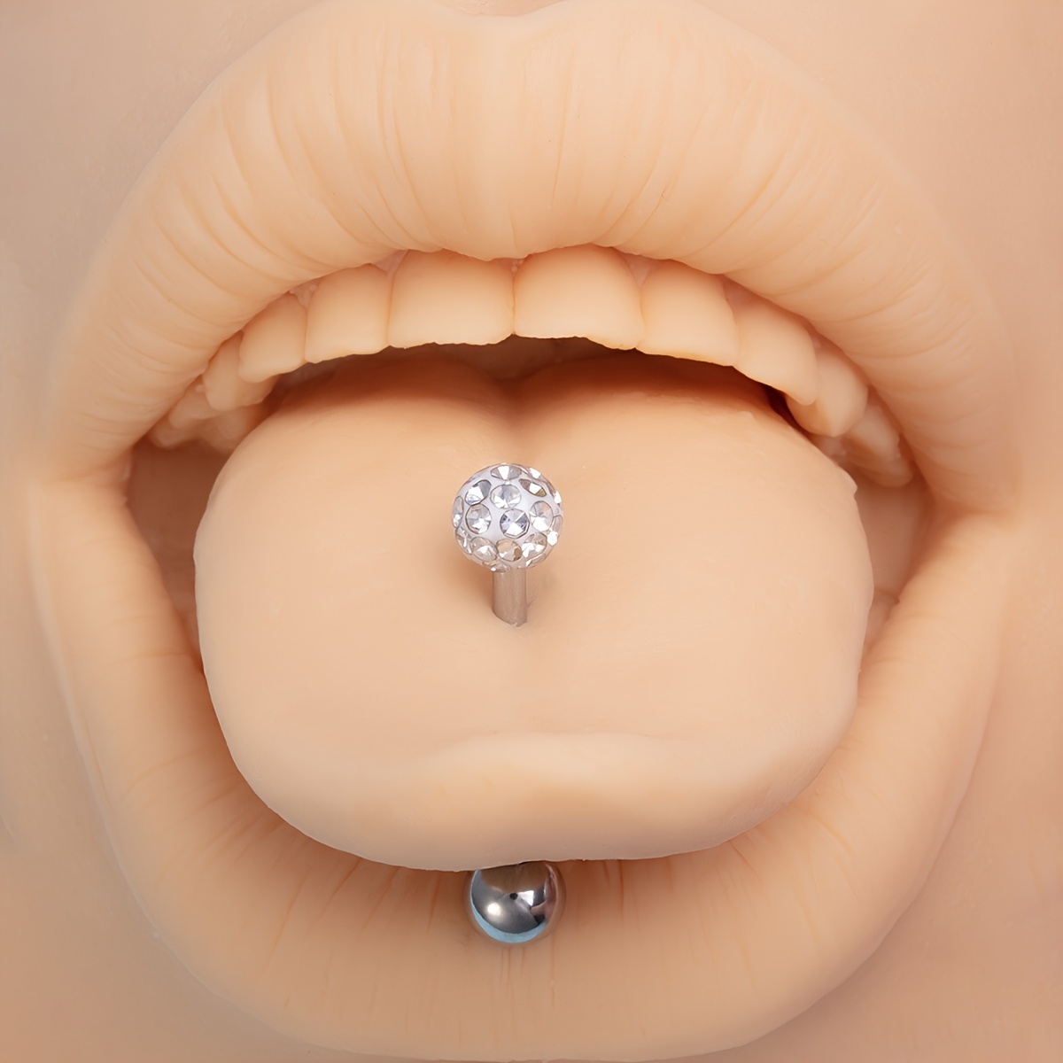 1/4pcs Bling Rhinestone Tongue Rings Stainless 16mm Straight Barbell Tongue Piercing Shiny Cz Piercing Jewelry 14gauge