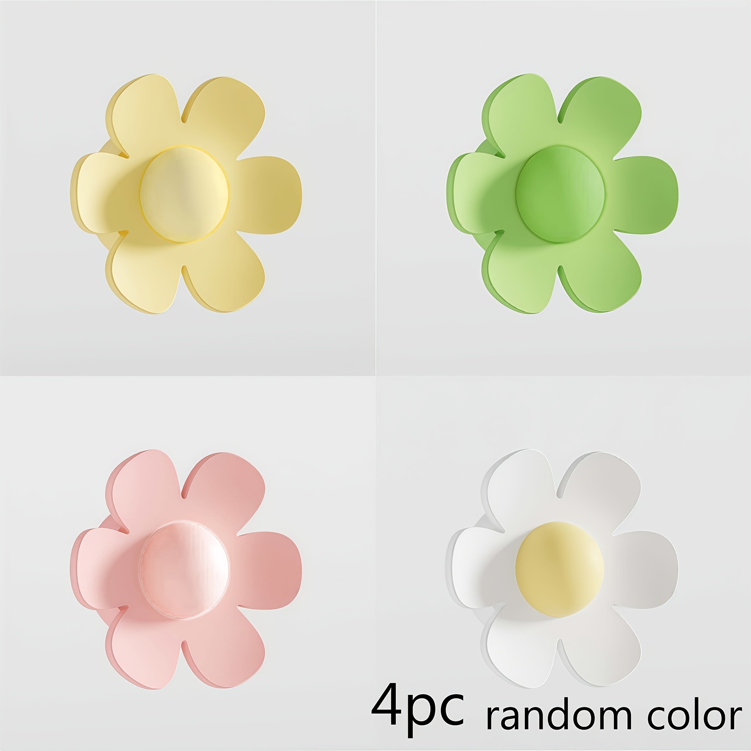 TEMU 4 Tapones de desbordamiento de silicona para fregadero aleatorios - Forma de flor, de calidad, duraderos y fáciles de instalar, cubierta de