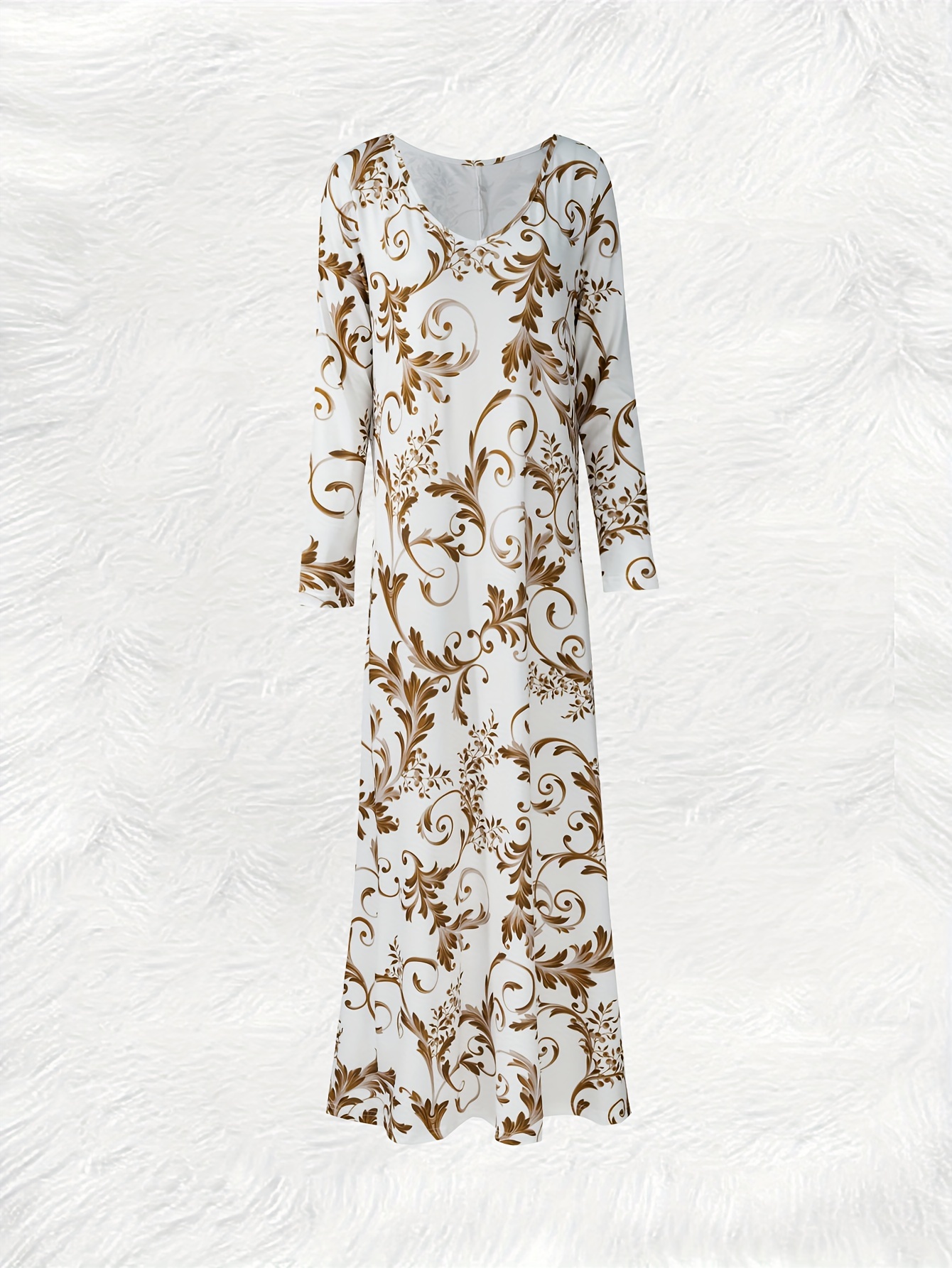 knee length dresses for ladies The Inspiration Cream Floral Maxi Dress – Shop the Mint main image 0
