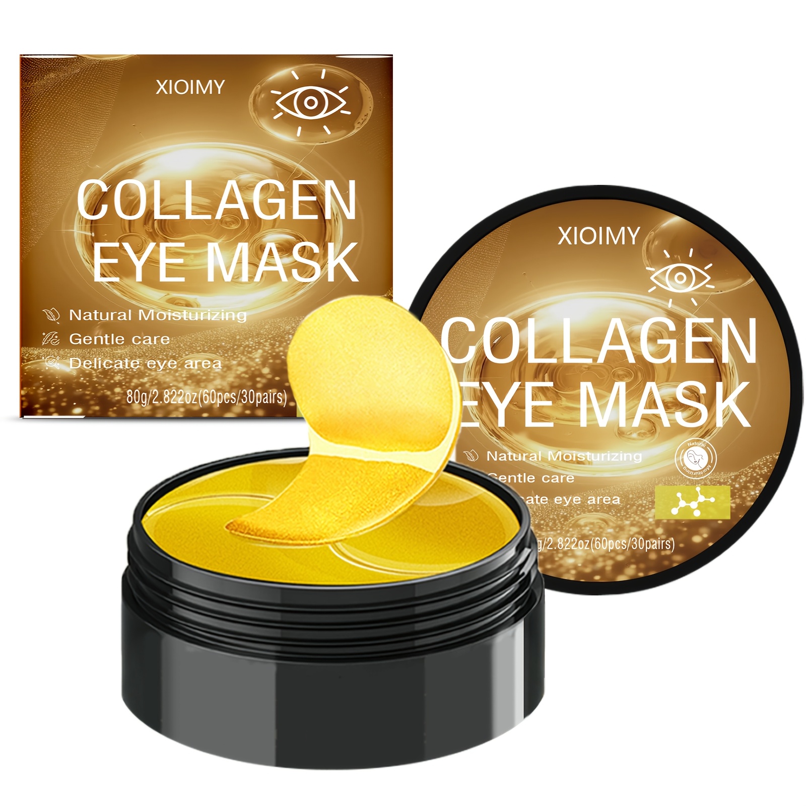 Image of 60pcs Collagen Eye Mask, Powerful Moisturizing, Makes The Skin Around More Delicate And Firm, The Skin A Glossy , Bidding Farewell To And Dullness. Eye Care, Eye Mask, Suitable For Types
