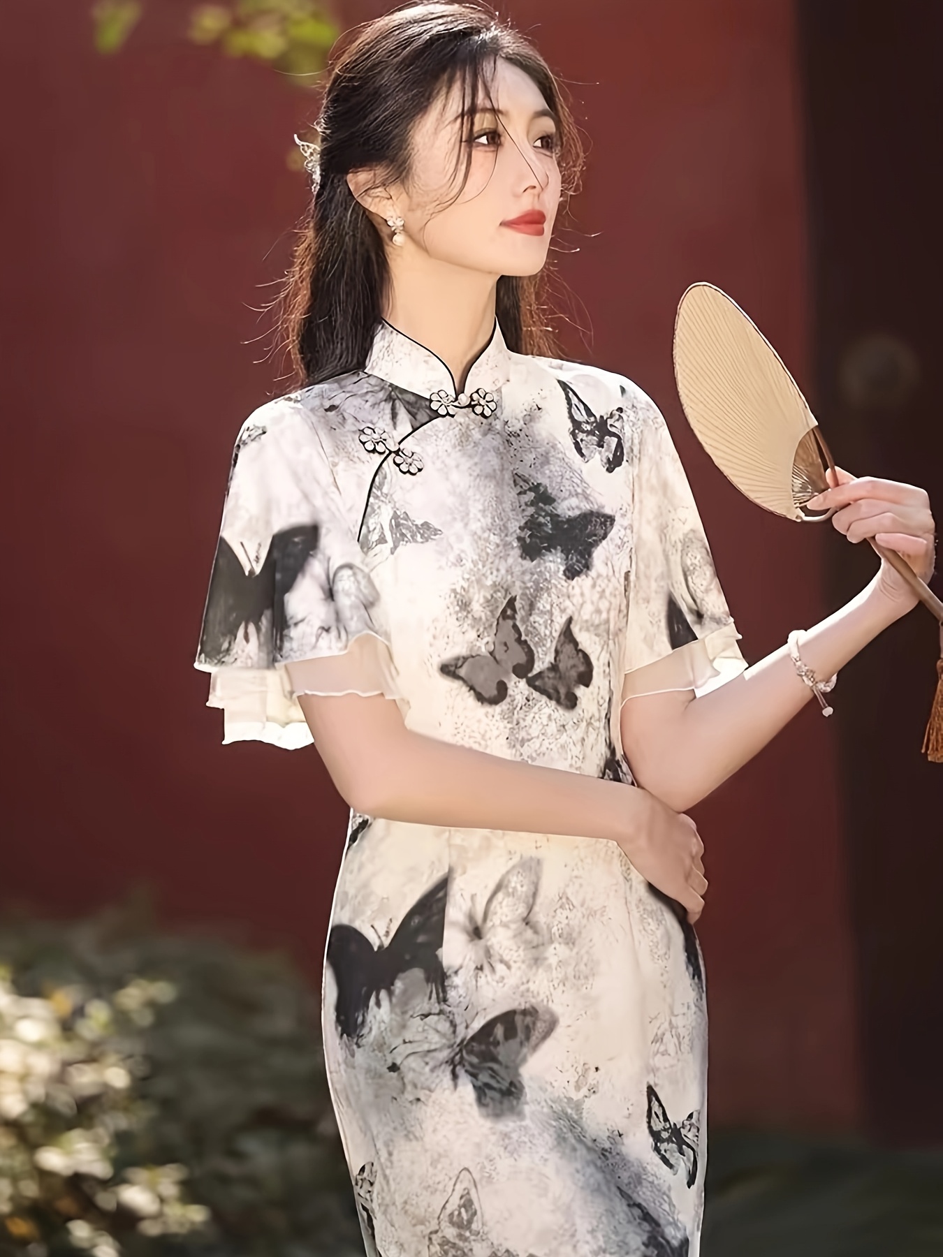 chinese collar dress sold on Temu United States