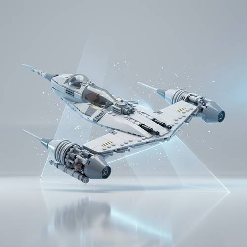 moc building block model toy 360pcs count classic movie n 1 fighter model compatible with special display stand as a unique desktop ornament collectible for movie fans building block enthusiasts holiday gift birthday gift