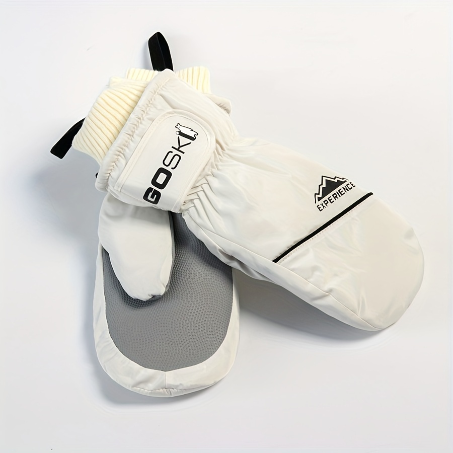 TEMU Moufles d'hiver tendance pour femme pour la par temps froid, gants de ski d'extérieur pour femme pour l'hiver, moufles épaissies et chaudes avec