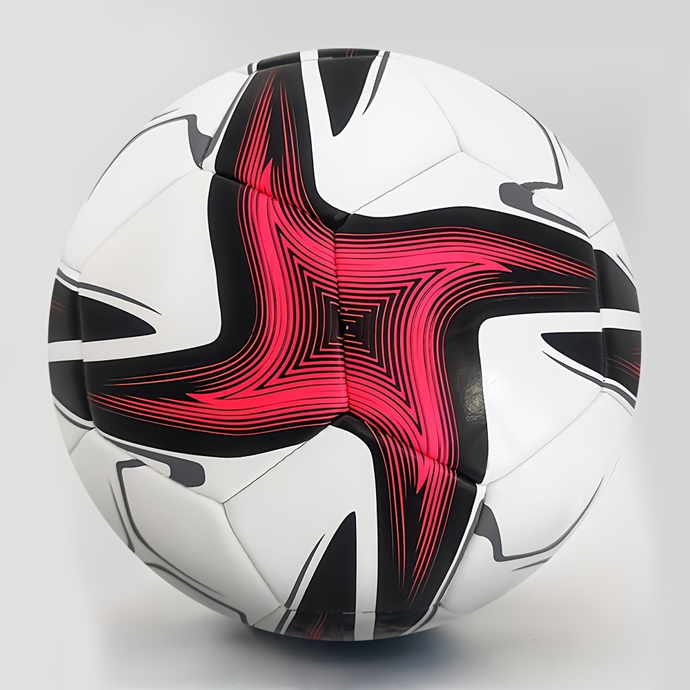 TEMU 1pc Vortex Pattern Soccer Ball, Size 5, Durable Pvc Material, Suitable For And Matches, Play, No Electricity Or Prop Banknotes Required