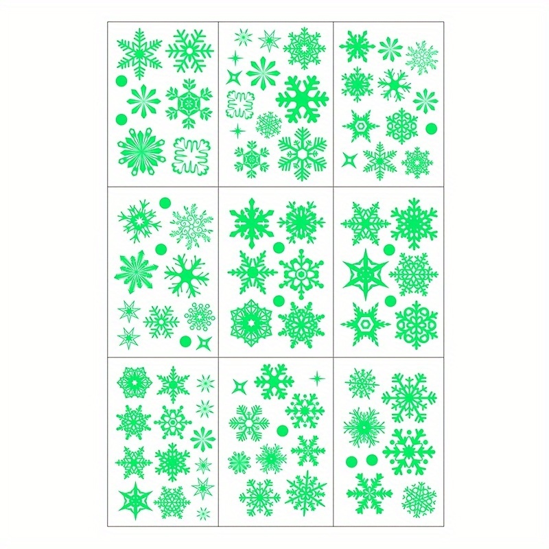 93pcs -the-dark Snowflake Window Clings - Non-adhesive, Static Decals For Festive Christmas Room Decor, Christmas Decor