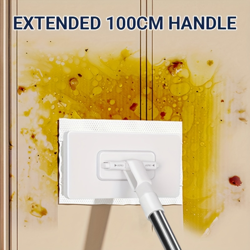 7pcs set 1pc mop and 6pcs random color cloth hand wash free lazy   mop for wet and dry use reusable press clip mop   for kitchen bathroom window and floor multifunctional cleaning tool Product details 6