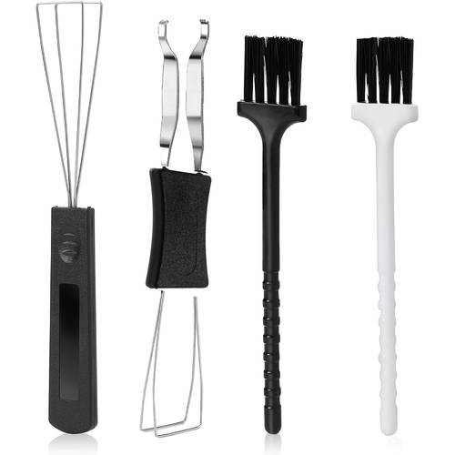 1 2set keycap puller and switch puller with keyboard brush keycap remover switch puller mechanical stainless steel keyboard remover keyboard cleaning and fixing tool for mechanical keyboard