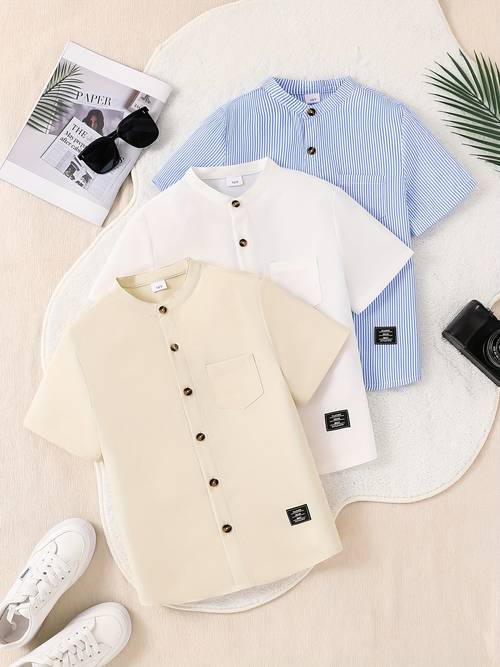 three pc back to school shirts for big boys short sleeve shirts three pc boys shirts y lightweight fabric daily
