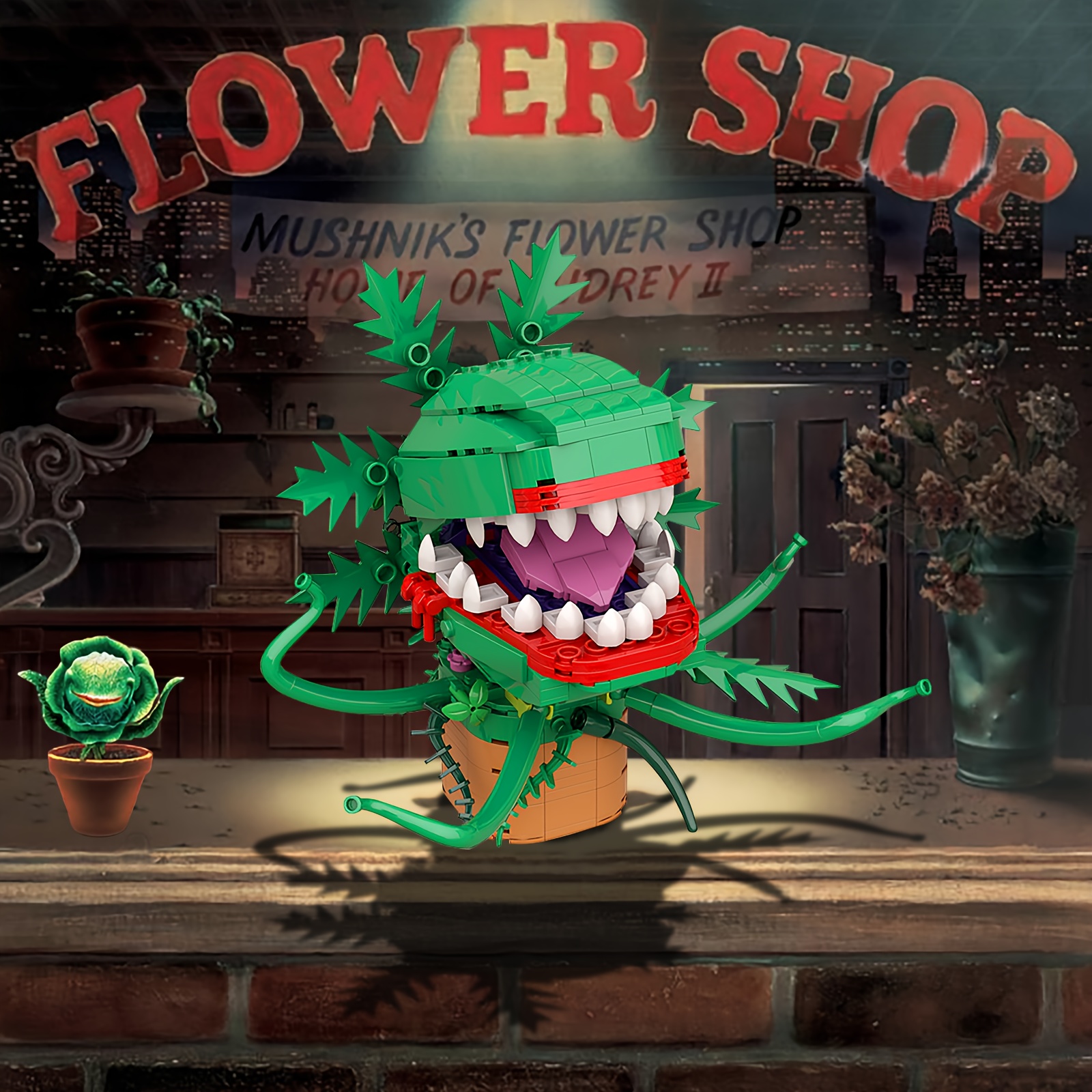 Cannibal Flower Building Toy, Little Flower Shop Of Horrors