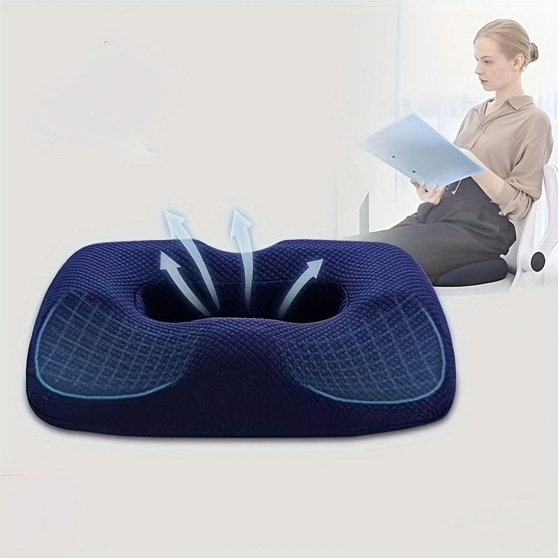 

Ergonomic Memory Foam Seat Cushion For Hemorrhoid Relief - Breathable, Comfortable Office Chair Pad For Spinal & Tailbone Support, Unisex Design