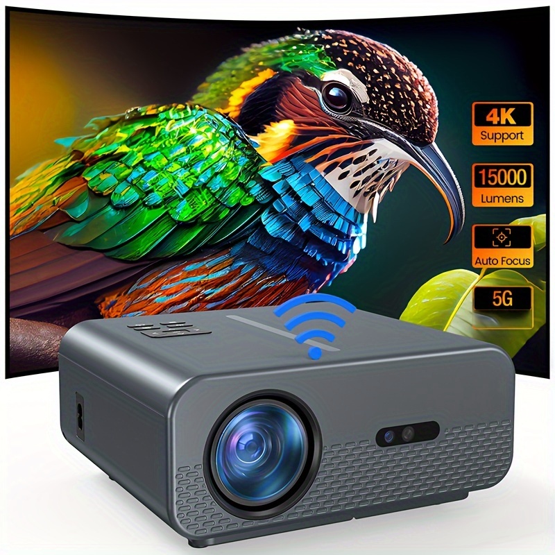 

Happrun Projector, [auto Focus] Projector With Wifi, 15000lux Portable Outdoor Projector Support 4k, 6d Keystone 50% Zoom, Native 1080p Projector Compatible With Usb/av/tv Stick/ps5