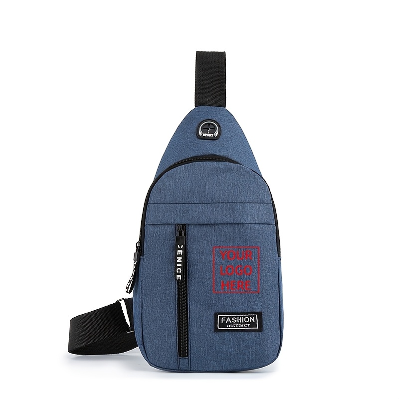 TEMU New Unisex Chest Bag, Customizable With Logo, Images, Text, Or Photos, Suitable For Company Or Corporate Advertising. Features As A