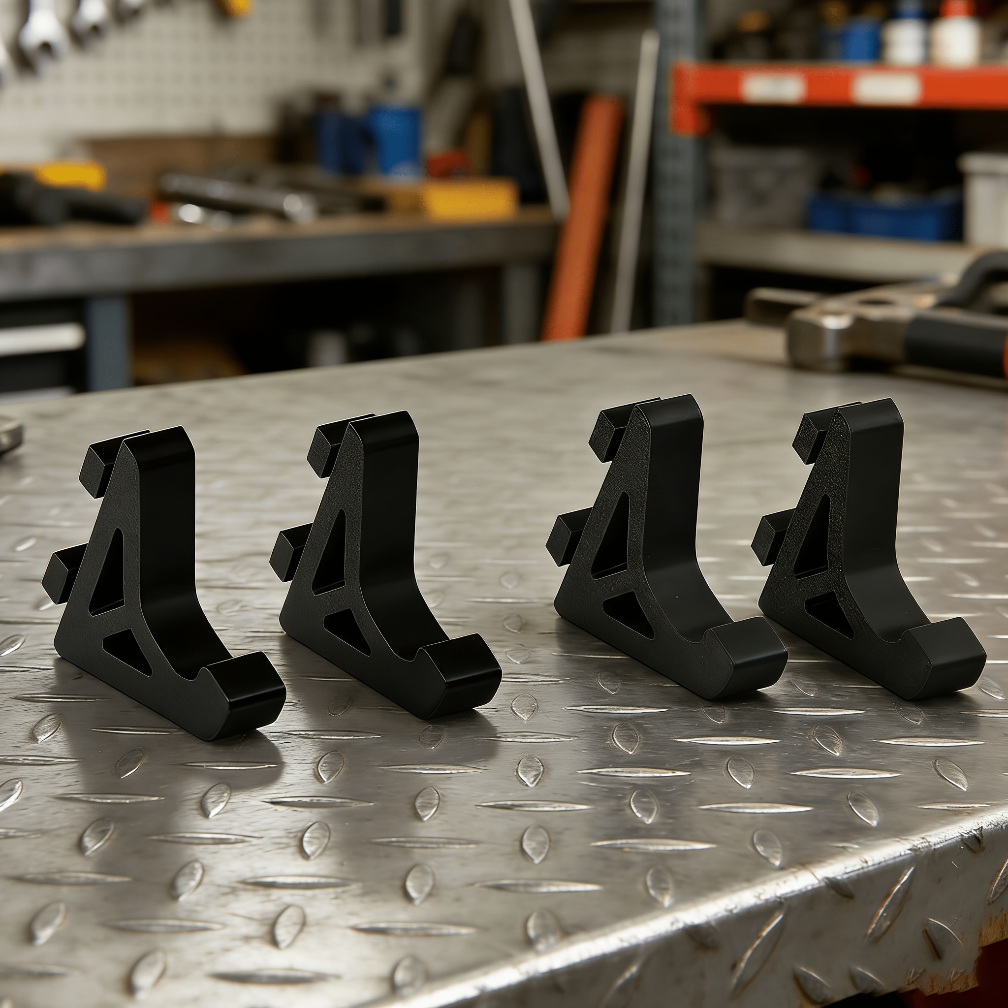 Heavy-duty Shelf Hooks, Durable Plastic Material, Non-deformable, Strong Load-bearing, 4pcs Pack Ideal For Shelves, Pegboards, Garages, And Storage Solutions