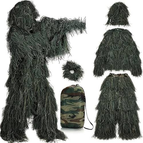 ghillie suit versatile 5 in 1 ghillie suit 3d camo for watching cosplay adults teens ideal for halloween christmas backpack with camouflage pattern