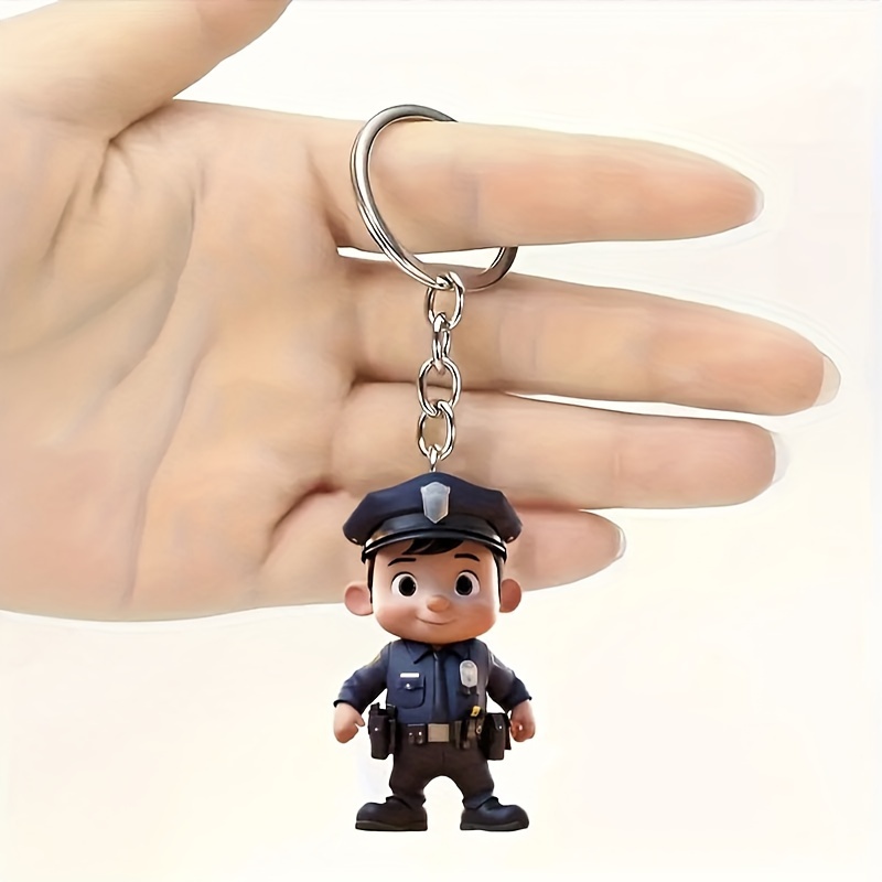 

Funky Police-themed Acrylic Keychain - Car Keys, Backpacks & Home Decor | Ideal Gift For Thanksgiving, Christmas & Halloween