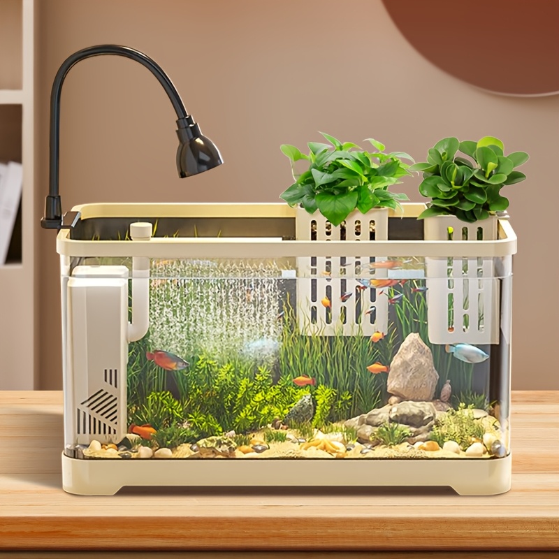 Acryl Fischtank Set Für Schreibtisch - Komplett-Aquarium Für Betta Fische & Kleine Schildkröten
