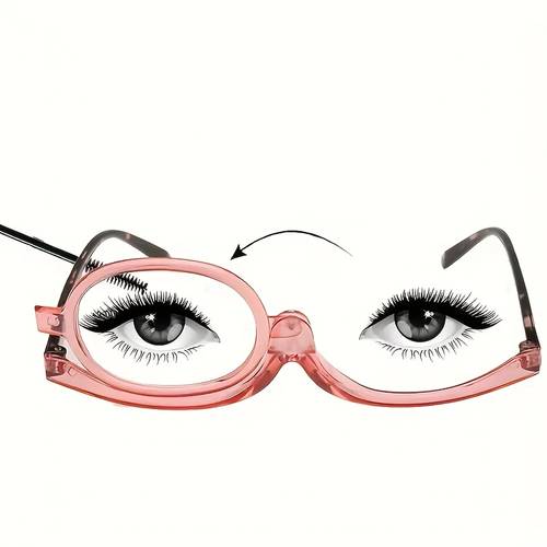1pc portable rotating makeup mirror eyelash and eyebrow makeup mirror makeup tools multifunctional gift for women makeup