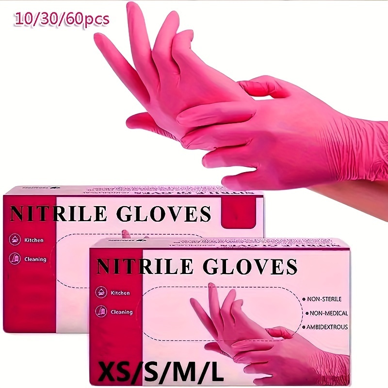 100 Unidades Guantes Desechables Engrosados Guantes Negros - Temu