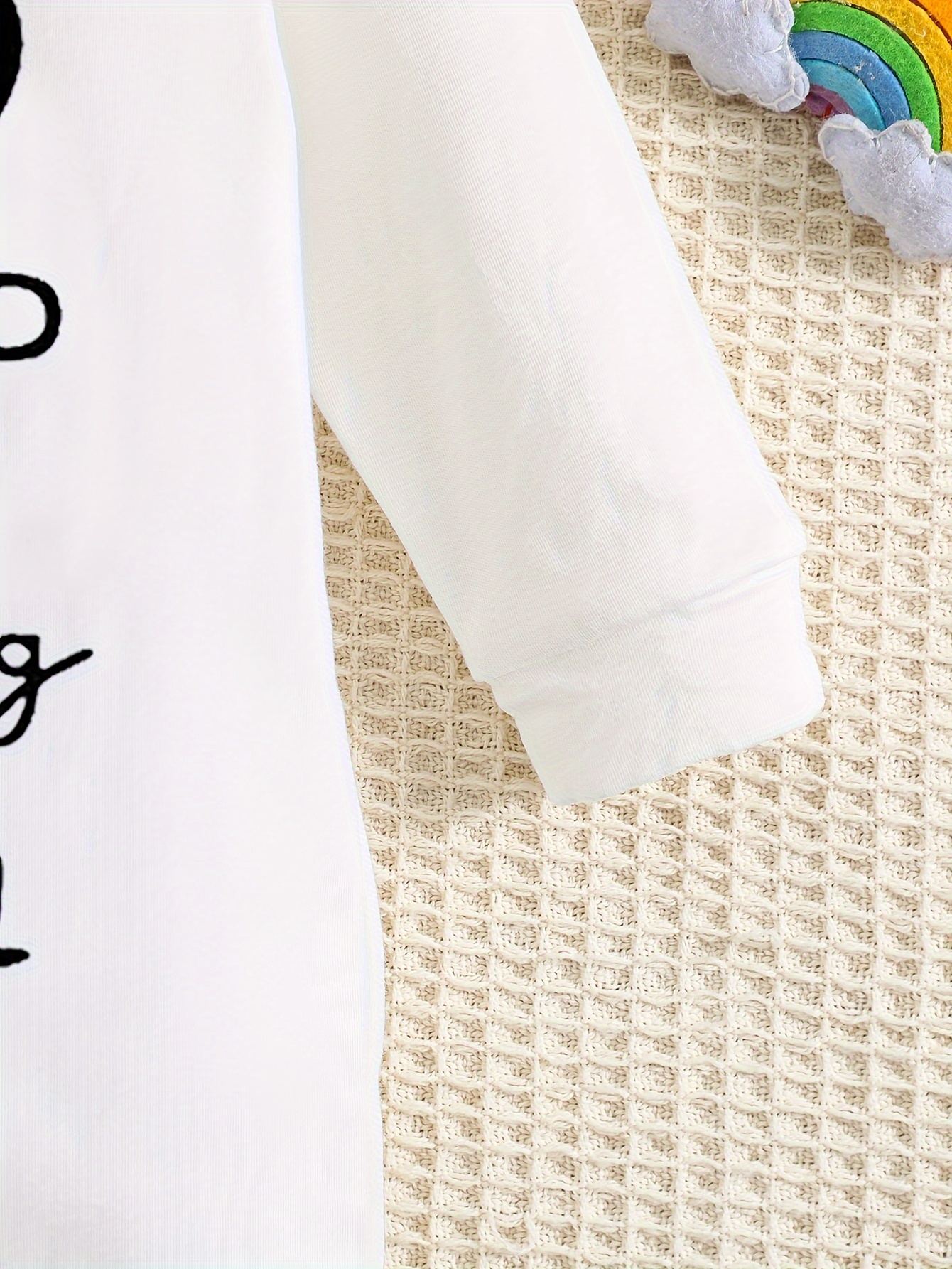 Baby's I LOVE MOM & DAD Print Long Sleeve Romper, Toddler & Infant Girl's Outdoor Clothes