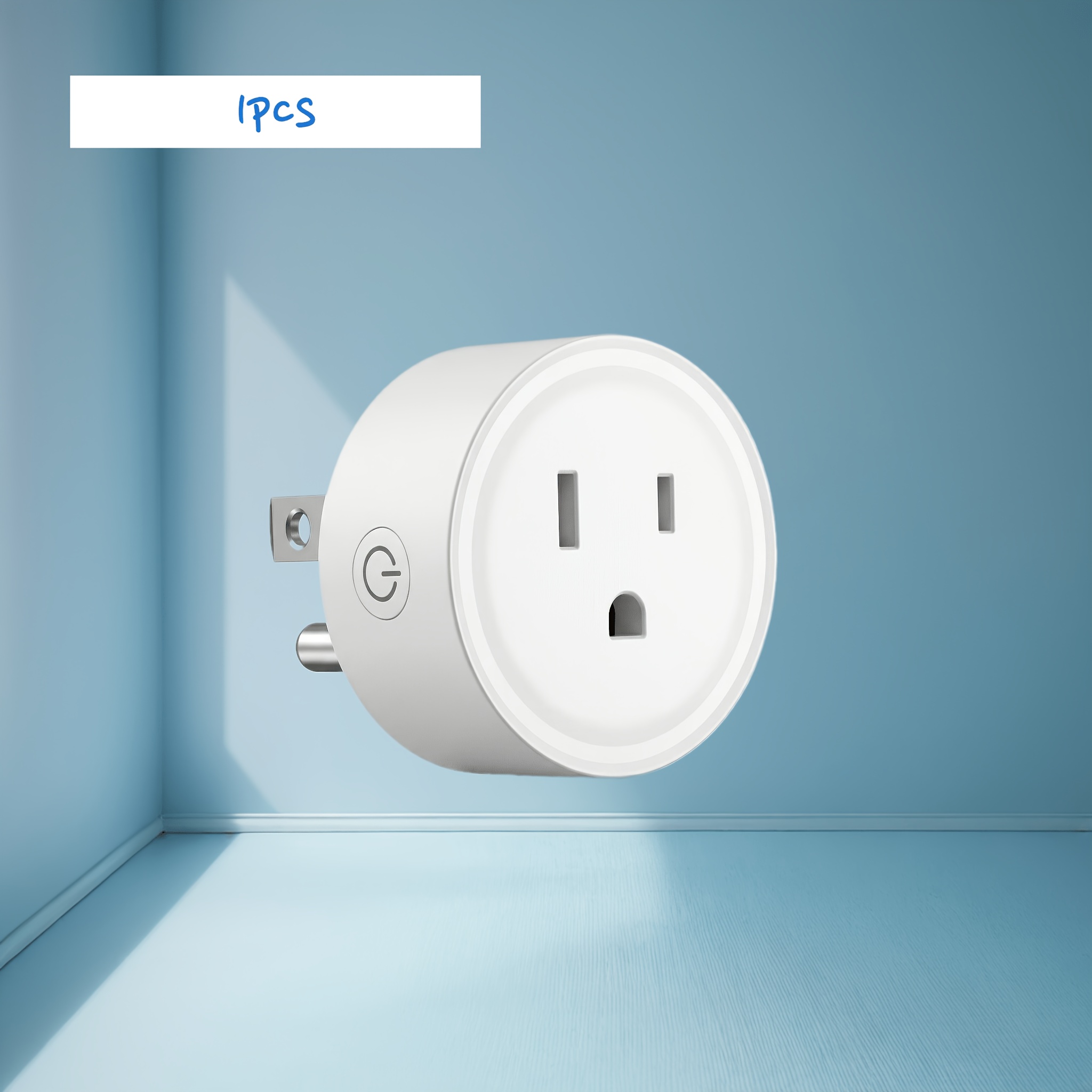 1 pieza Enchufe WI-FI Conexión WiFi, Control Remoto por Aplicación, Funciona con Alexa y Asistente de Google (Aplicación    ),    , Programación y Temporizador,   Dispositivo, Solo 2.4G