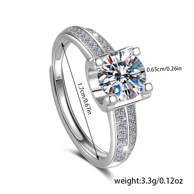 925 Silver Bull Head Ring with Zirconia - Wedding Proposal & Engagement