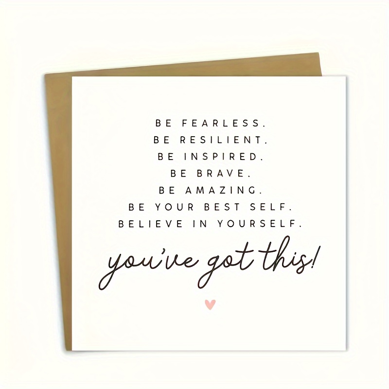Encouragement Cards - Greeting Cards - Birthday Cards - You Fearless - Be Inspired - - Believe In Yourself -