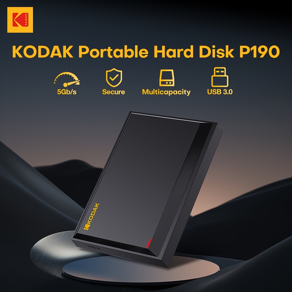 

Kodak Portable External Hard Drive 1tb Gaming Hdd 5gbps Usb3.0 Storage Compatible For Pc Ps4 Ps5 Laptop Desktop