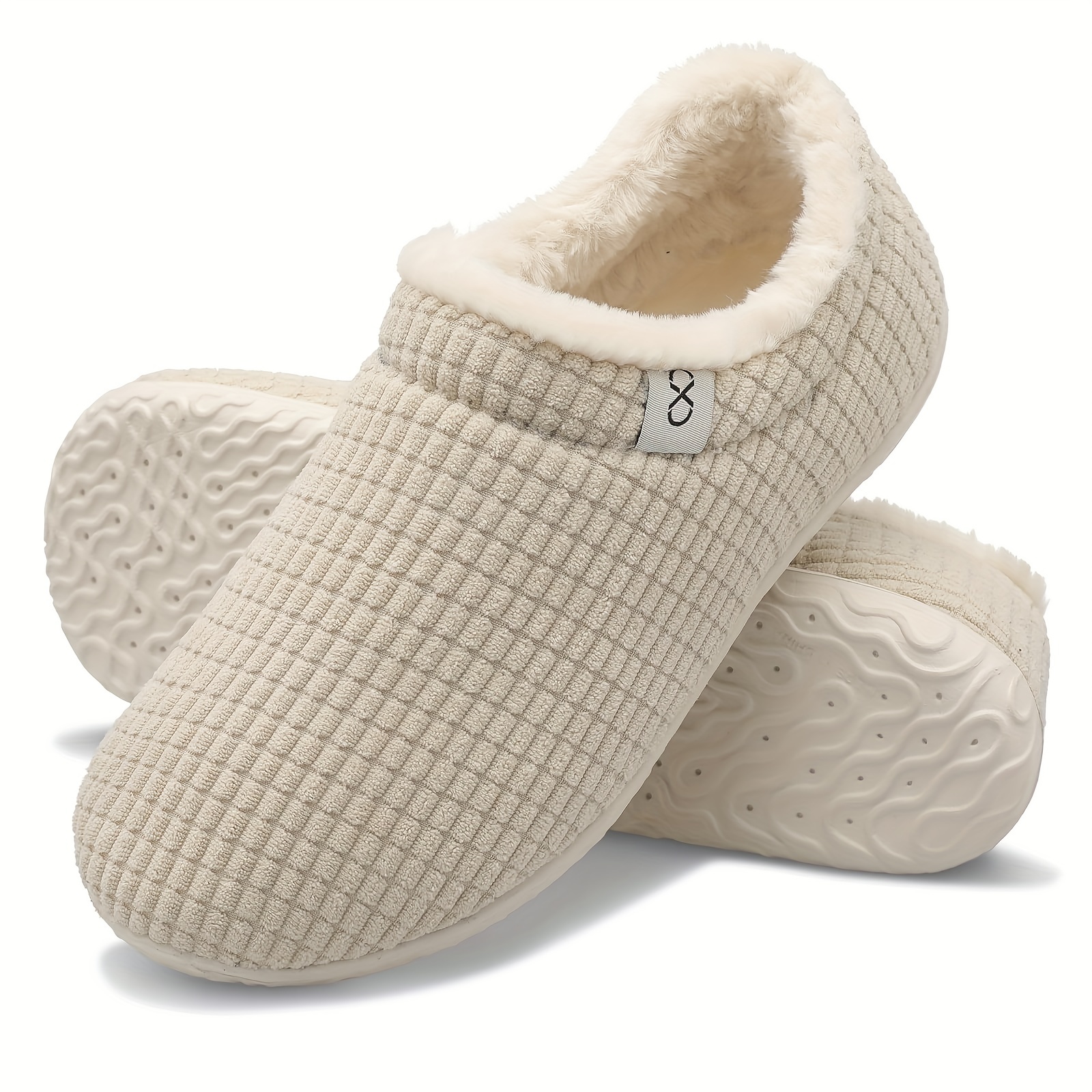 

Womens Fuzzy Slippers On For