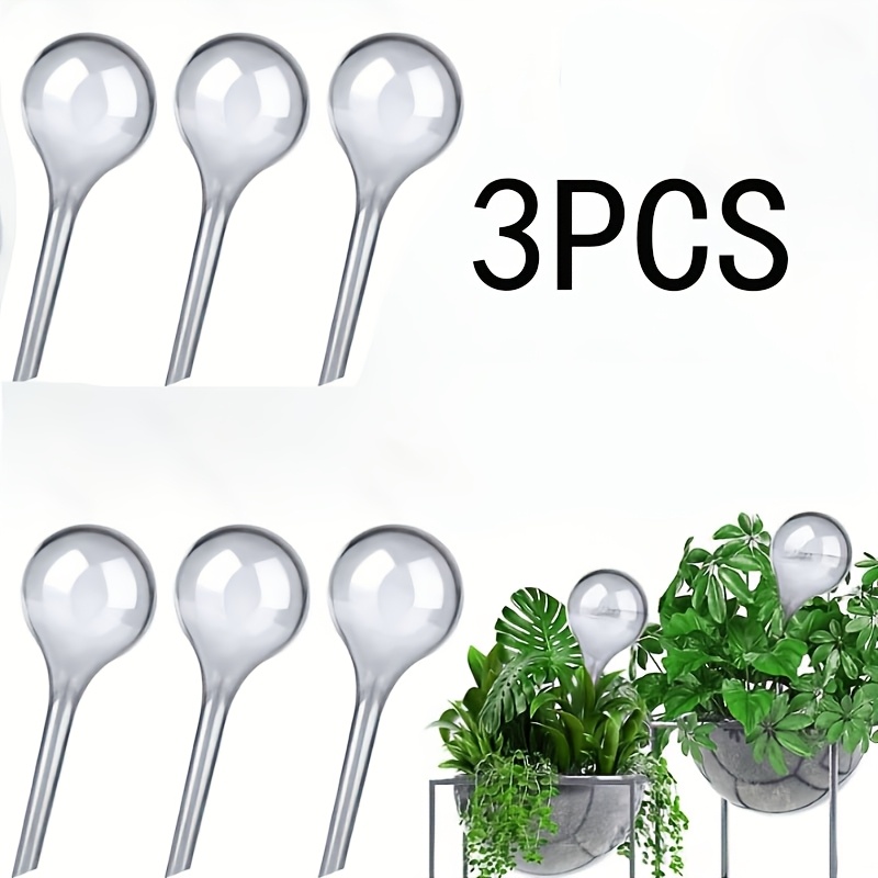 TEMU 3pcs Boules d'arrosage automatique pour plantes - Dispositif d'arrosage automatique avec boules en plastique et système d'irrigation goutte à