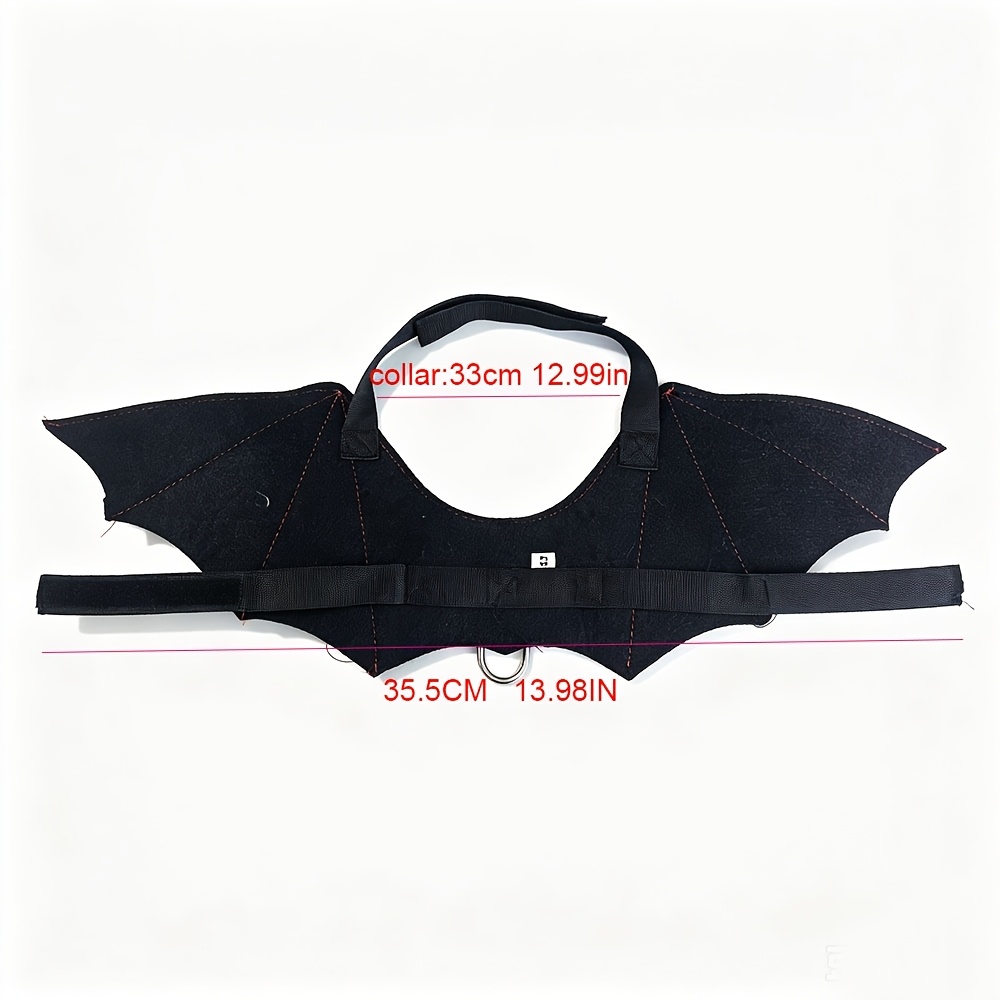TEMU Accessoires de costumes d'Halloween Chat Aile de Chauve-Souris, Robe de fête d'Halloween pour chat, petits chiens, chiot, chatte, chaton, garçon