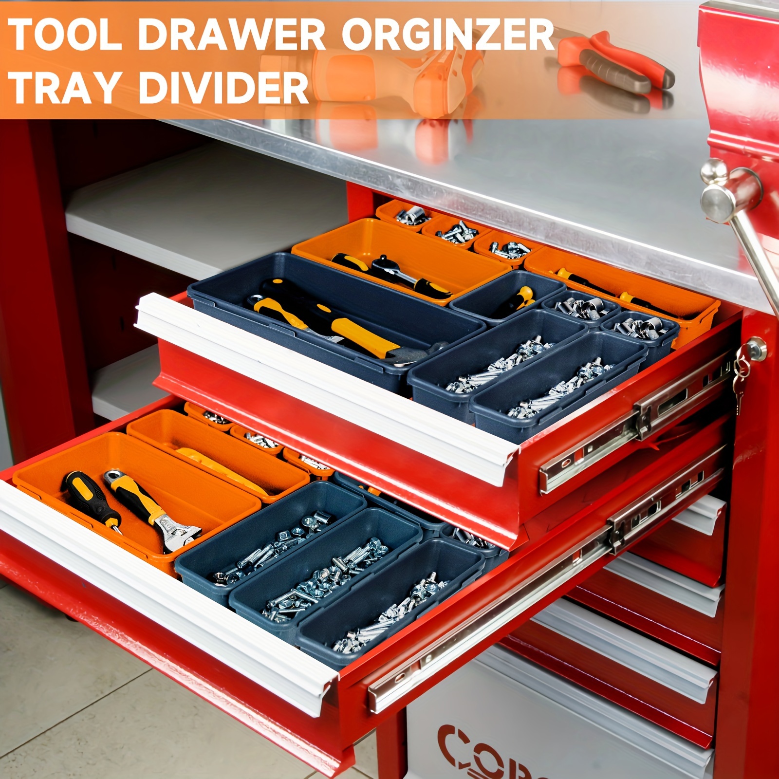 1 Set 26pcs Tool Box Organizer, Tool Drawer Organizer Tray Divider, Toolbox  Organization, Garage Tool Organizers And Storage, Tool Box Accessories For