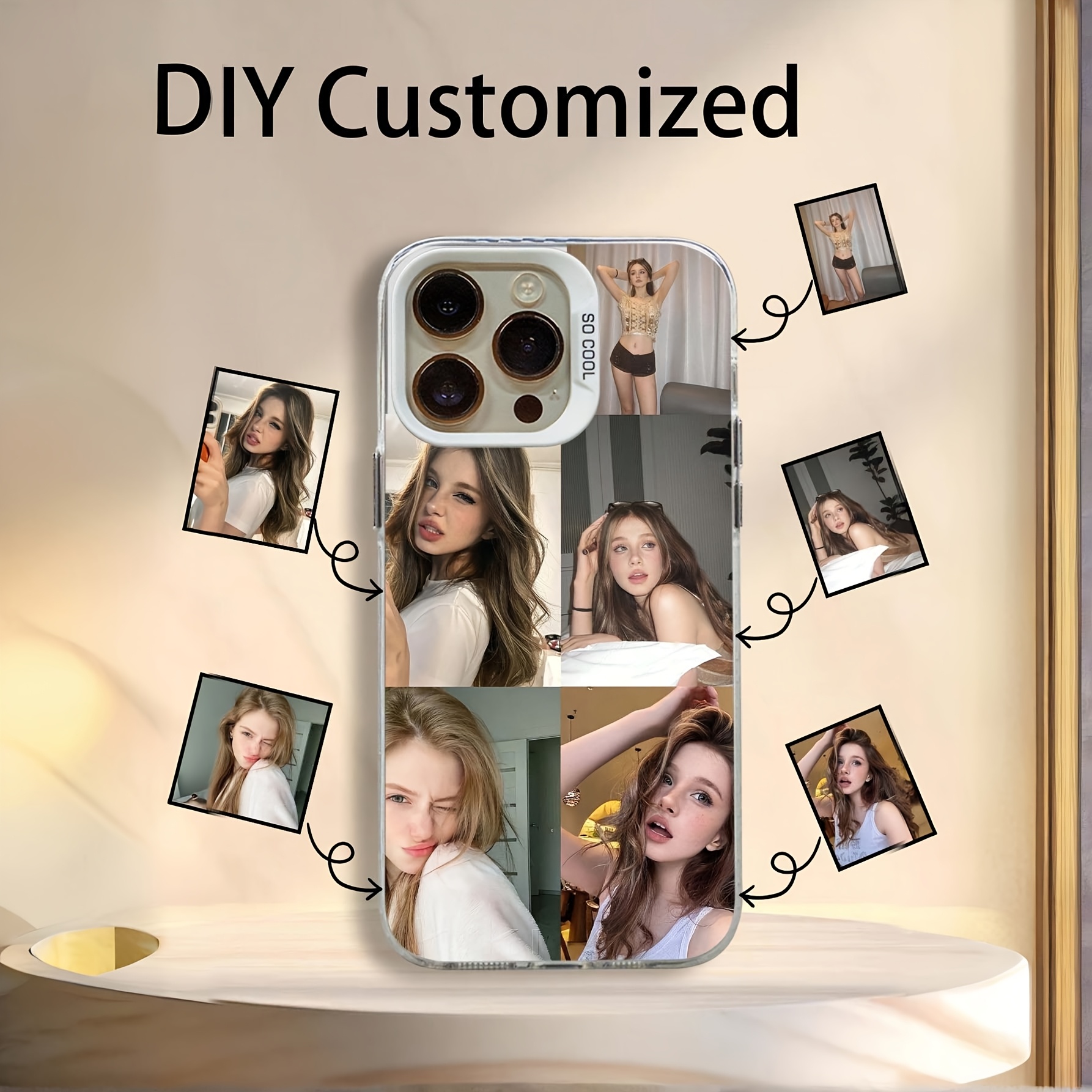 

Customized For /15/14/13/12/11/plus/pro/pro Max Phone Case, Diy Picture And Text Pattern Customization, Birthday Gifts For , Christmas Gifts, Unique Birthday And Christmas Gifts, Suitable For