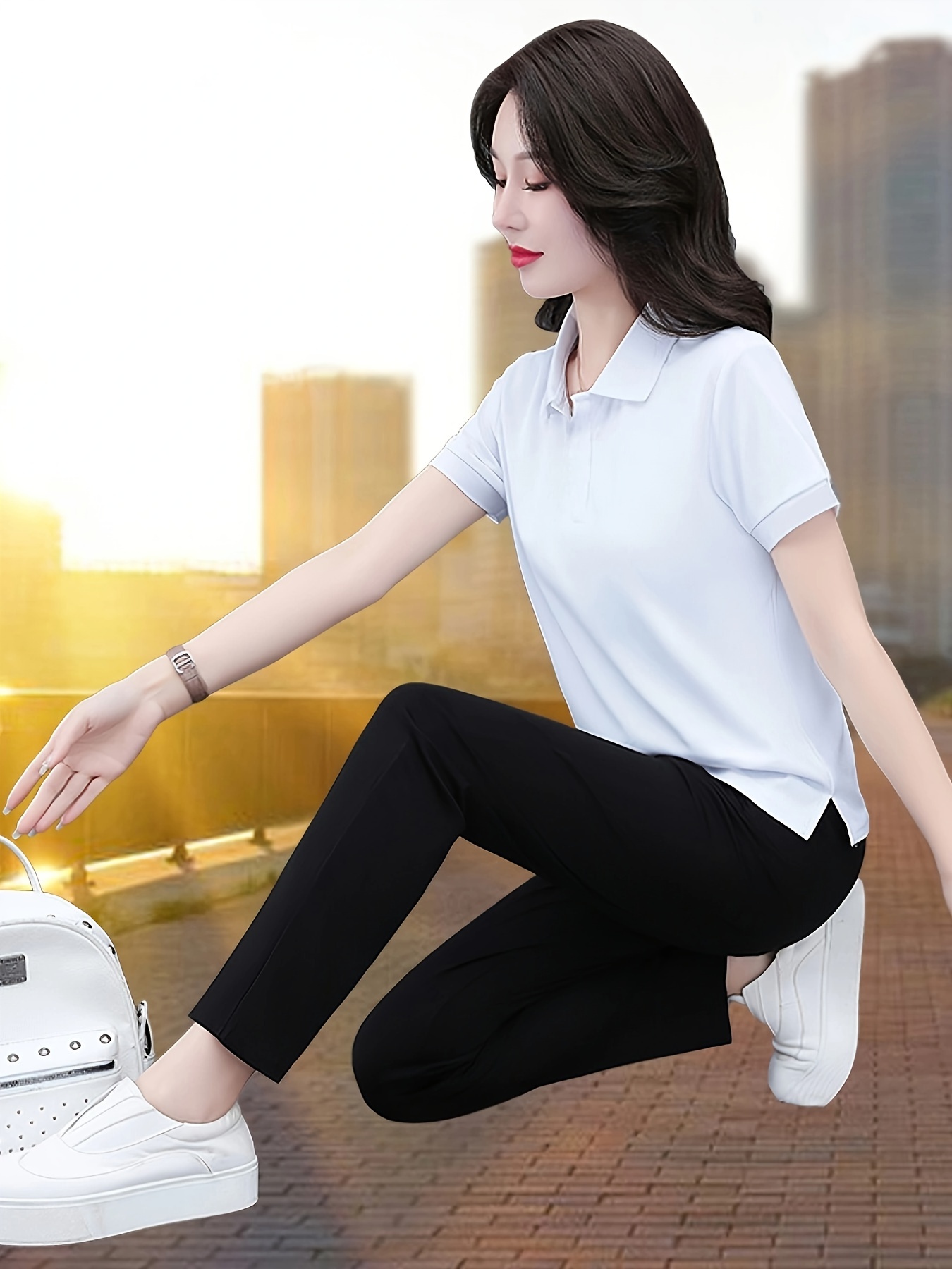 women's quick dry athletic set summer casual fashion white Temu