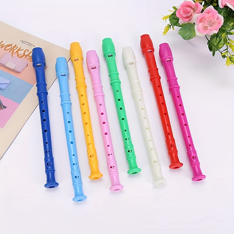 

1pc White Plastic Flute With 6 Holes Eid Mubarak