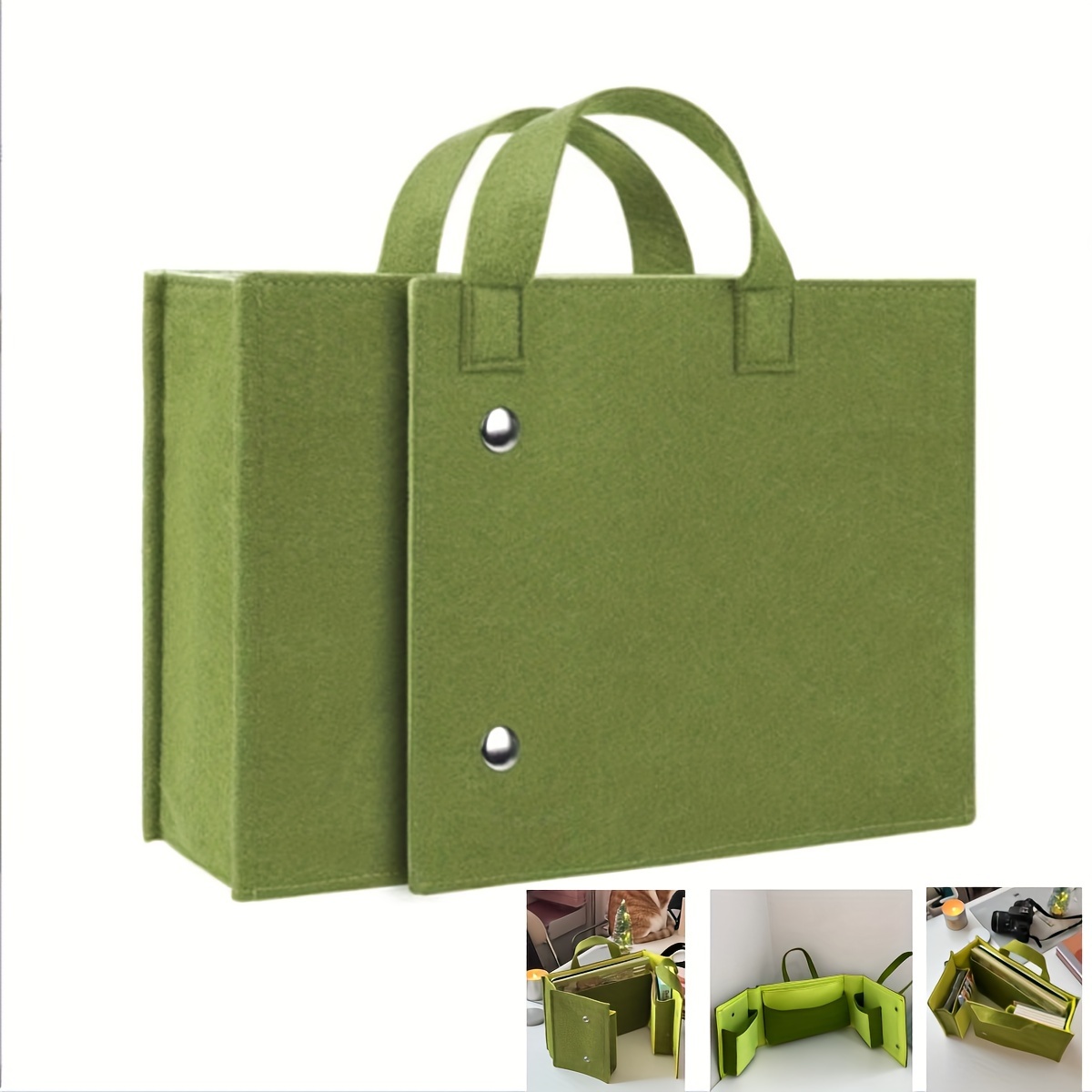 

Large Foldable Felt Storage Bag - Portable & Durable Document Organizer, Thickened Gift Tote With Multiple Colors Available