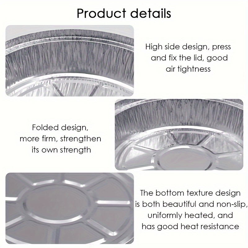 10/20pcs Disposable Tinfoil Plate, Mini Pie Pan, Aluminum Foil Plate