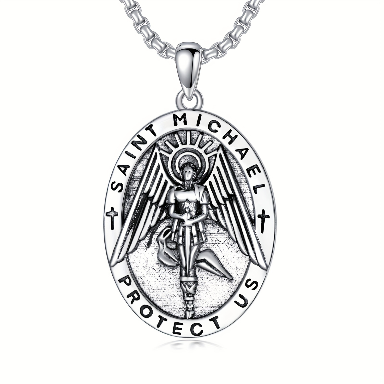 rvalortf saint michael necklace men protection Temu