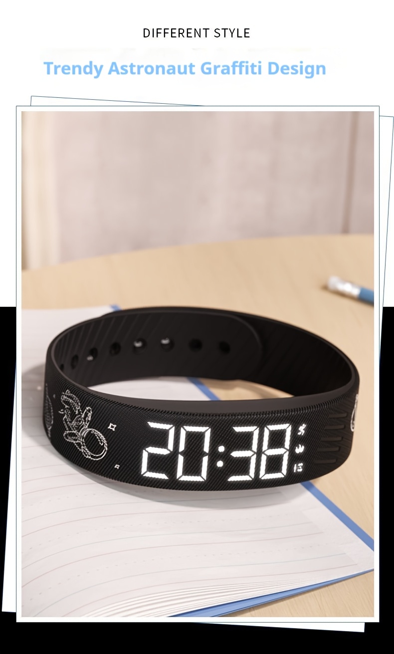 Unisex Fashion Sports Watch with Silent Vibration Alarm, Calorie Counter, Pedometer & Stopwatch - Soft Silicone Band, USB Rechargeable, High Quality Digital Display - Perfect Gift for Teachers, Holidays & Everyday Use, Fitness Tracking Watch, Sleek Watch Design, Digital Timepiece