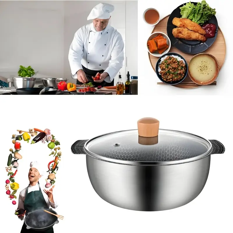 küchen 304 edelstahl multifunktionaler topf woktopf