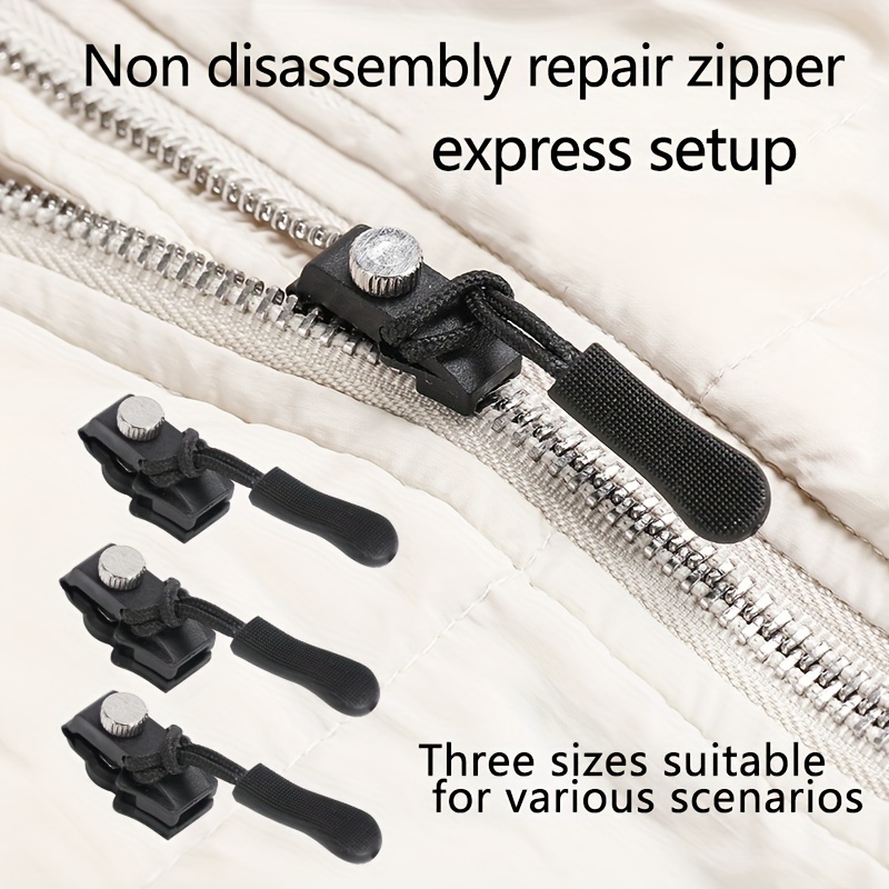 

3pcs/6pcs Kit, No-tool , Detachable Zip For Jackets, , , Use -