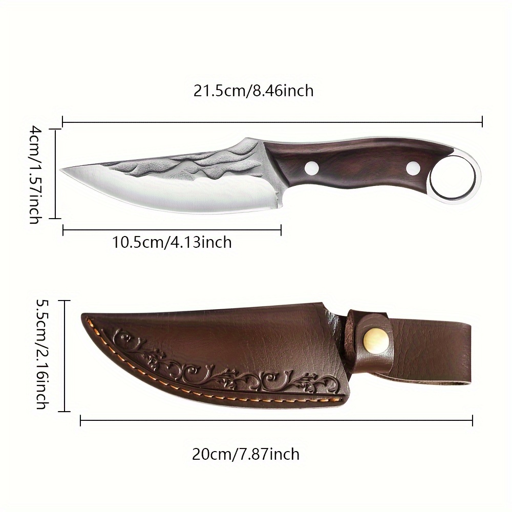 TEMU Multipurpose Boning Knife, Hand Kitchen , Vegetable Knife With Sheath For Home Kitchen Outdoor Camping Bbq