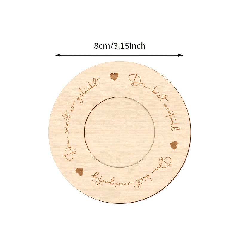 E-shop Kerzenhalter für Kommunionkerze, Kommunionkerzenhalter aus Holz, graviert mit den Worten "Du bist einzigartig", "Du bist " und "Du bist so