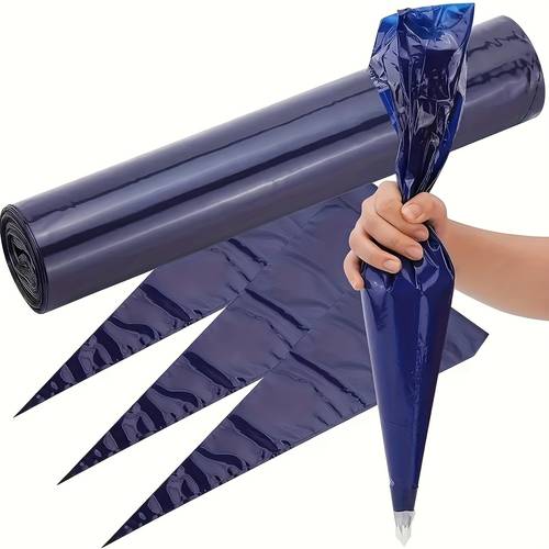 100 heavy duty food grade piping bags disposable or reusable baking bags non slip suitable for cupcakes cake decorations families professional bakeries parties space saving roll packaging