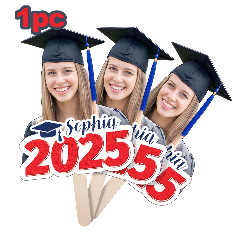 TEMU Graduation Decorations, Custom Cutout Big A Stick, Fun Face Cardboard Cutouts, Real Life Size, Personalized Fat Heads, 6-18in, Party Decoration,