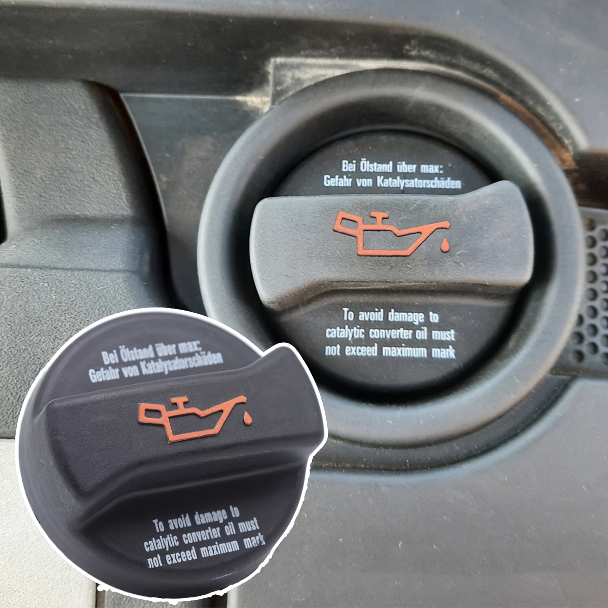 TEMU de Relleno de Aceite para VW Golf MK2 MK3 MK4 MK5 MK6 Polo 9N 9A, Cubierta de de Combustible, Repuesto de Tapón 1985 - 2014